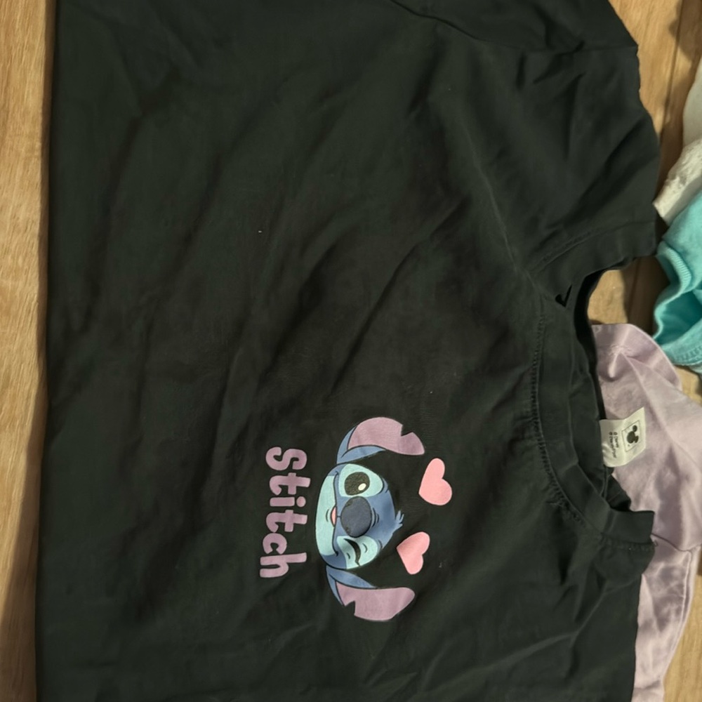 Set of 3 stitch shirts girls size 5T-6 h&m some stains
